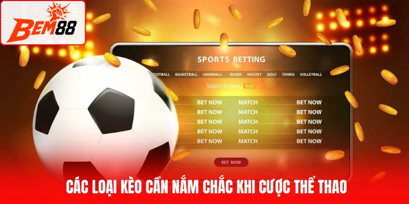 Các loại kèo cần nắm chắc khi cược thể thao